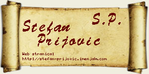 Stefan Prijović vizit kartica